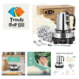 Candle Making Kit with Wax Melter, Natural Candle Wax for Candle Making - DIY... - Picture 1 of 8