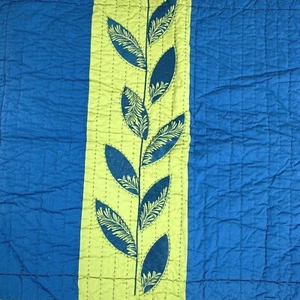 Sunham Home bestickt gesteppt blau grün Blumen STANDARD Kissen Sham One - Bild 1 von 8