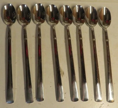 Juego de 8 cucharas de té helado de acero inoxidable Pfaltzgraff PFF33 18/8 brillante Foto 1 de 4