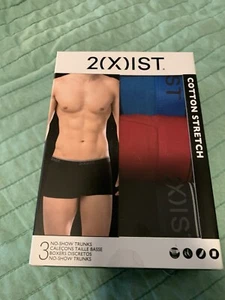*2xist Cotton Stretch No-Show Trunks 3 Pack - Size L - 34-36 - Picture 1 of 3