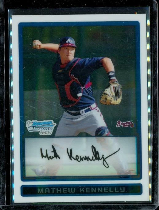 2009 Baseball Card Bowman Chrome Prospect BCP148 MATHEW KENNELLY Atlanta Braves - Image 1 of 2