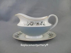 Royal Doulton Rose Elegans Sauciere & Ständer - Bild 1 von 1