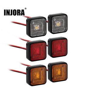 INJORA Seitenmarkierungslichter Warnlichter 10x10mm für RC-Autos - Picture 1 of 6