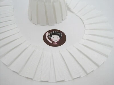 Caja de grosgrain blanco roto de 1 yarda 2" borde plisado, caja plisada, caja plisada cinta Foto 1 de 4