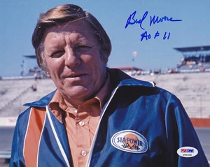 Bud Moore SIGNED 8x10 Photo + HOF 11 NASCAR LEGEND Owner PSA/DNA AUTOGRAPHED - Picture 1 of 1