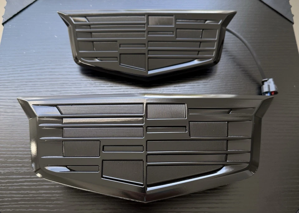 2025 /2026 Cadillac Escalade Black Out Gloss Emblems Front And Rear Kit OEM - Image 1 of 4