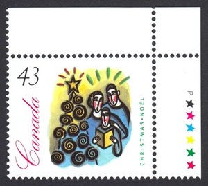 CHRISTMAS ** CHOIR ** Canada 1994 #1533 STAMP w/COLOR ID, UR CORNER STAMP - Picture 1 of 1