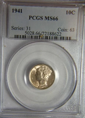 1941 Mercury Silver Dime - PCGS MS66 - Image 1 of 4