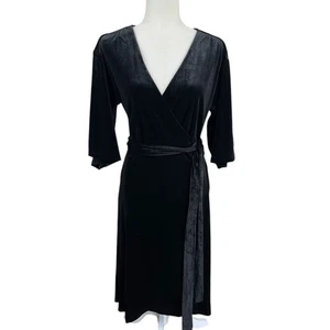 Modcloth Velvet Wrap Midi Dress Retro Whimsigoth Boho Witchy Size Large NEW - Picture 1 of 14