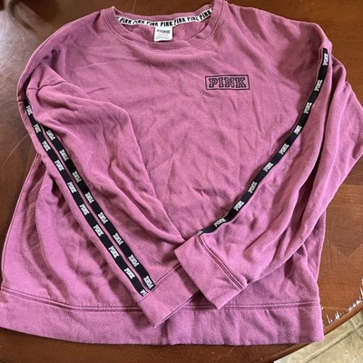 Suéter para mujer talla pequeña Victorias Secret rosa a rayas negras suéter genial Foto 1 de 3