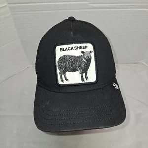 Goorin Bros Mütze das schwarze Schaf Netz Trucker das Bauernhoftier schwarz verstellbar Druckknopflasche - Bild 1 von 6
