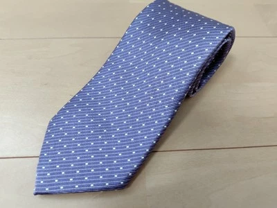 Corbata Tom Ford Púrpura Punteada Rayas 100% Seda Hecha en Italia Foto 1 de 4