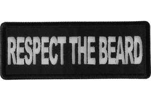 BESTICKTER PATCH RESPECT THE BEARD ** KOSTENLOSER VERSAND ** - Bild 1 von 1