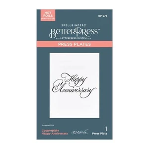 Juego de placas y troqueles Spellbinders BetterPress - Feliz aniversario BP-278 - Imagen 1 de 2