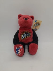 Oso de peluche Detroit Shock WNBA. Con etiqueta. Rojo y negro - Imagen 1 de 8