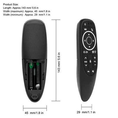 Smart Voice Remote Control 2.4G Wireless Mouse Gyroscope Ir Learning For G10 AM - Image 1 of 4
