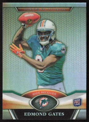 2011 Topps Platinum Edmond Gates #62 Rookie Miami Dolphins - Image 1 of 2