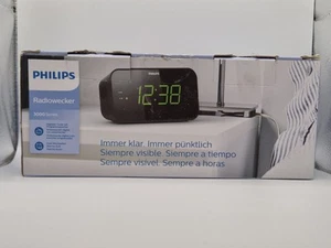 PHILIPS TAR 3306/12 Radiowecker, FM, Schwarz DEFEKT ERSATZTEILE - Bild 1 von 4