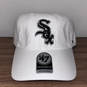 Gorra de limpieza marca Chicago White Sox 47 ajustable con correa para papá blanca MLB - Imagen 1 de 4