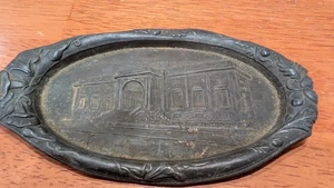 Vintage Souvenir Metal Tray Beverly Massachusetts Public Library. Made In Japan - Picture 1 of 3