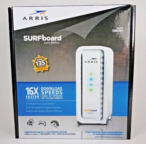 ARRIS SB6183 SURFBoard 16 x 4 686 Mbps DOCSIS 3.0 Cable Modem. New Sealed Box. - Picture 1 of 4