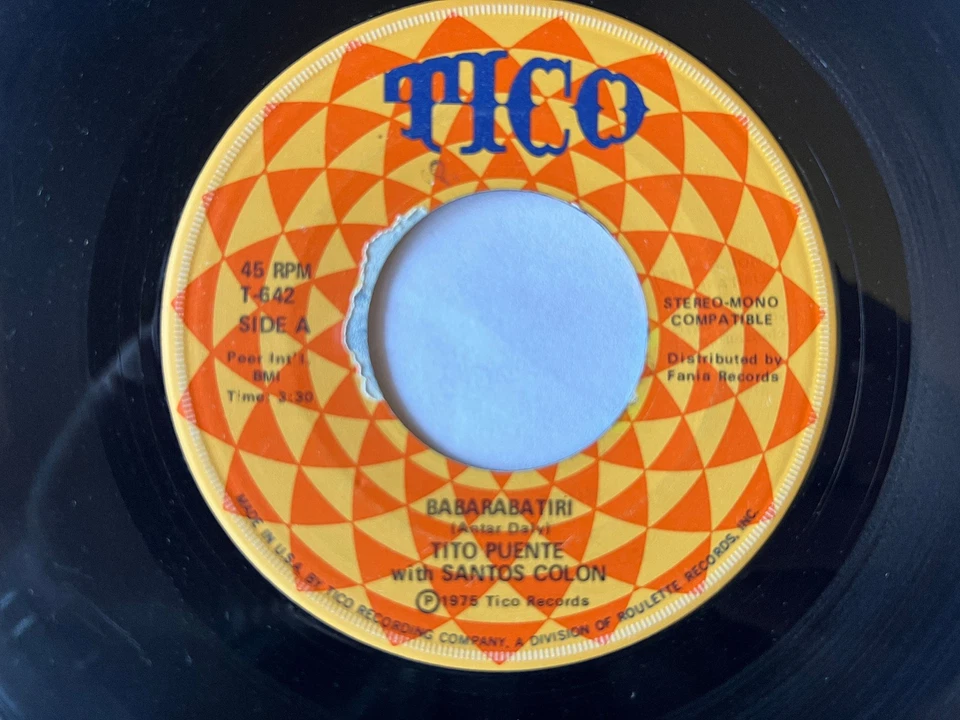 TITO PUENTE w/SANTOS COLON Ran Kan Kan/Babarabatiri TICO 642 Latin JAZZ/Salsa 7" - Image 1 of 2