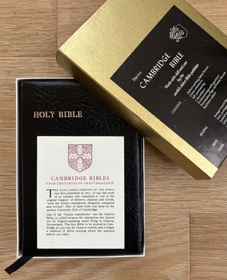 Cambridge KJV Cameo Bible-Red Letter-Black Antique French Morocco-74XRL **Nice!! - Image 1 of 4