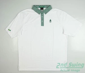 New W/ Logo Mens Straight Down Polo XX-Large XXL White MSRP $90 - Picture 1 of 3