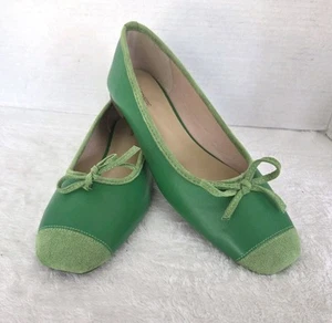C.Paravano Shoes for Women Green Elena Cap Toe Ballet Flats US 10 1/2 EU 41 - Picture 1 of 13