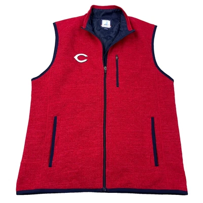 Cincinnati Reds Sweater Vest Men Large Red Full Zip Johnnie O MLB Baseball Adult - Image 1 of 4