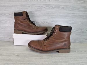 Timberland Mens Brown Leather 6 Inch Boots Size UK 10 EU 44.5 - Picture 1 of 23