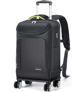 Reiserollrucksack, 18 Zoll wasserdichte Tasche mit 360° 15,6 Zoll schwarz - Bild 1 von 17