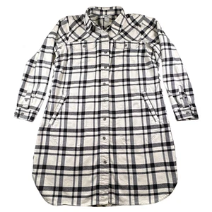 Duluth Trading Folklore Franela Plumero Mujeres Vestido Grande Grueso Otoño Occidental Acogedor - Imagen 1 de 17