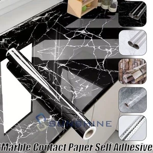 Marble Contact Paper Self Adhesive Peel & Stick Wallpaper Kitchen Countertop - Picture 1 of 79