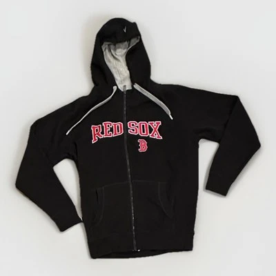 Boston Red Sox Antigua Hombres Equipo Logo Victory Cremallera Completa Sudadera con Capucha, Negra, Grande Foto 1 de 4