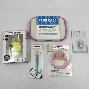 Menge 5 Mädchen Jugendliche Tech/Handy Geschenkset: Selfie Licht, Stylus & Tech Case + - Bild 1 von 4