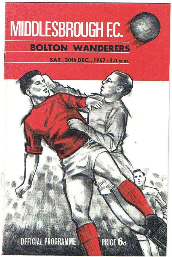 Middlesbrough v Bolton Wanderers 1967/8 (30 Dec) - Image 1 of 1