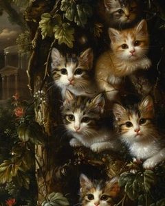 Diverse 8x10 Meow Masterpieces Cat Kunstdrucke Feline Fine Art 21700778 - Bild 1 von 1