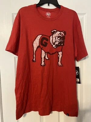 Men's '47 Red Georgia Bulldogs Premier Franklin Logo T-Shirt Qty Large L - Image 1 of 4