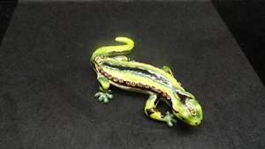 GEEKO Portagioie Portagioie Coperchio Cerniera Smalto Gioielli Cristallo Calamita NUOVO - Foto 1 di 11