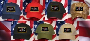 PIRATE RED BANDANA SCARF HAT PATCH CAP SKULL N CROSS BONES PIN UP JOLLY ROGERS - Picture 1 of 16