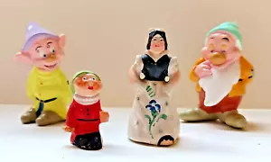 4 figurine "Biancaneve e i sette nani" vintage - Foto 1 di 12