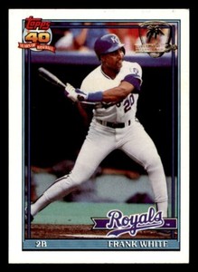 1991 Topps Desert Shield Baseball #352 Frank White NM *e1