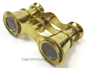 Opera Theater Glasses 4" Small Solid Brass Binoculars Nautical Marine Decor New - Picture 1 of 3