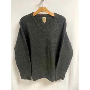 Suéter BILLS KHAKIS Shetland 100% lana cuello en V EE. UU. manga raglan gris para hombre XXL - Imagen 1 de 8