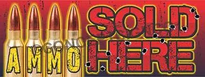 3'X8' MUNITION HIER VERKAUFT BANNER Outdoor Schilder GROßE Kugeln Munition Waffen Reichweite - Bild 1 von 3