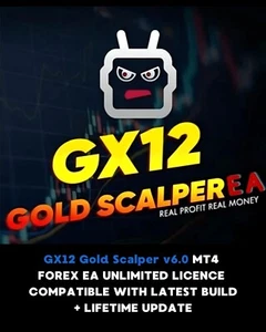 GX12 Gold Scalper Forex EA MT4 Robot with unlimited licence + updates v6.0 - Afbeelding 1 van 5