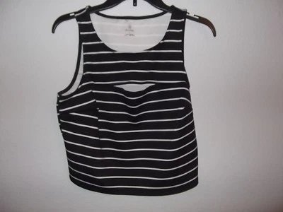 DECRETO - MUJER - CAMISETA SIN MANGAS - RAYAS NEGRAS - TALLA GRANDE (AC-26-252x3) Foto 1 de 3