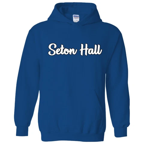 Seton Hall PIrates Basic Script - Team Color Hoodie - Royal Cover
