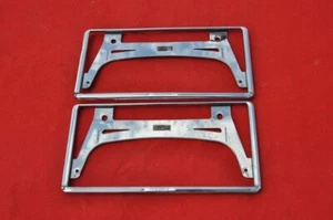JDM NISSAN original License Plate Frame Holder 2pcs K6210-799DX K6210-799EX R32 - Picture 1 of 7